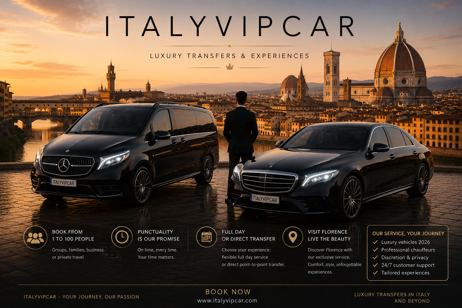 Tour privato da Roma a Firenze